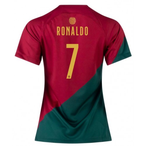 Portugal Cristiano Ronaldo #7 Hjemmedrakt Kvinner VM 2022 Kortermet Portugal Cristiano Ronaldo #7 Hjemmedrakt Kvinner VM 2022 Kortermet